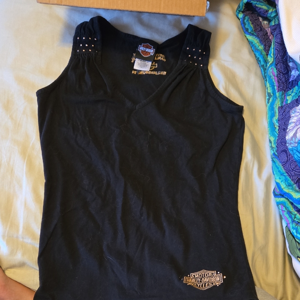 Harley-Davidson Black Studded Women's Tank Top